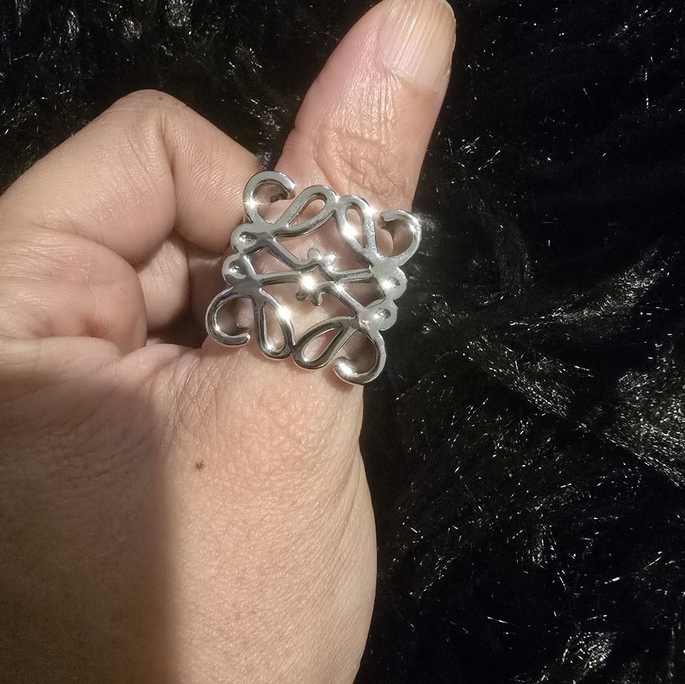 Loewe Silver Scrollwork Ring - image 2